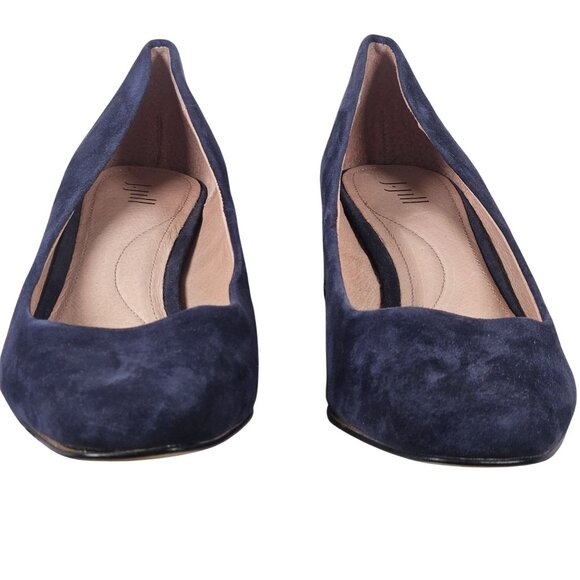 J. Jill Women’s Navy Suede Pumps 7M Block Heel, Light Academia, Quiet Luxury - Picture 11 of 12